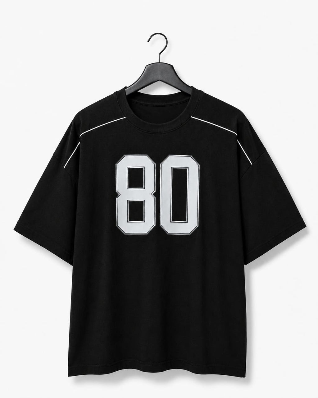 Grid 80 Oversized T-Shirt – Black