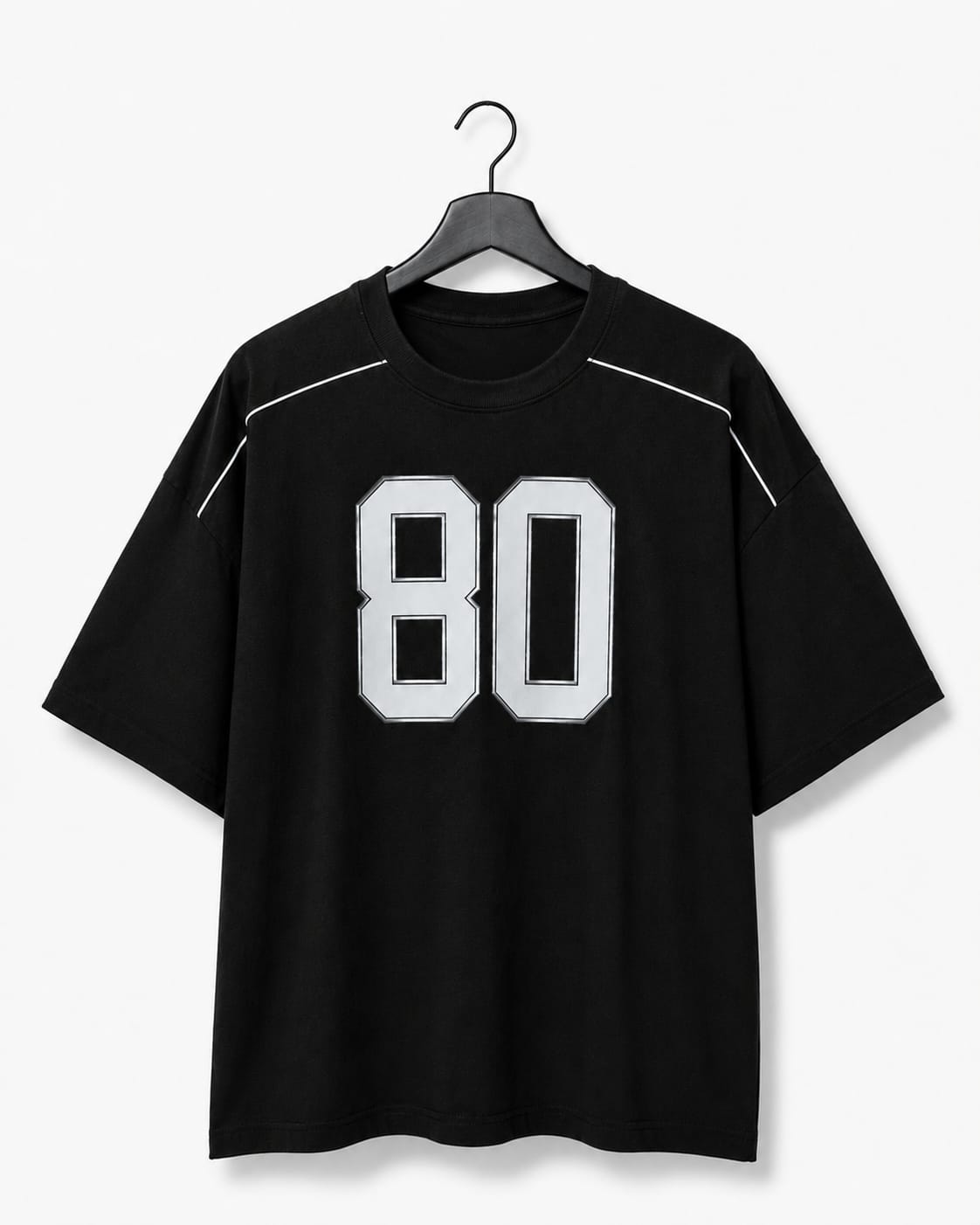 Grid 80 Oversized T-Shirt – Black