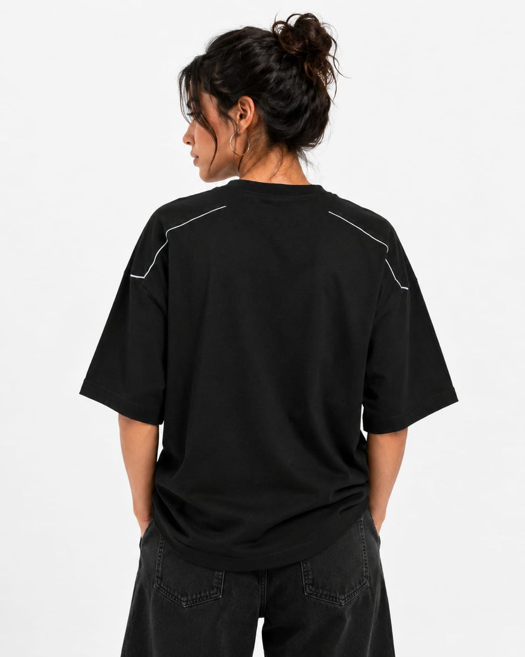 Grid 80 Oversized T-Shirt – Black