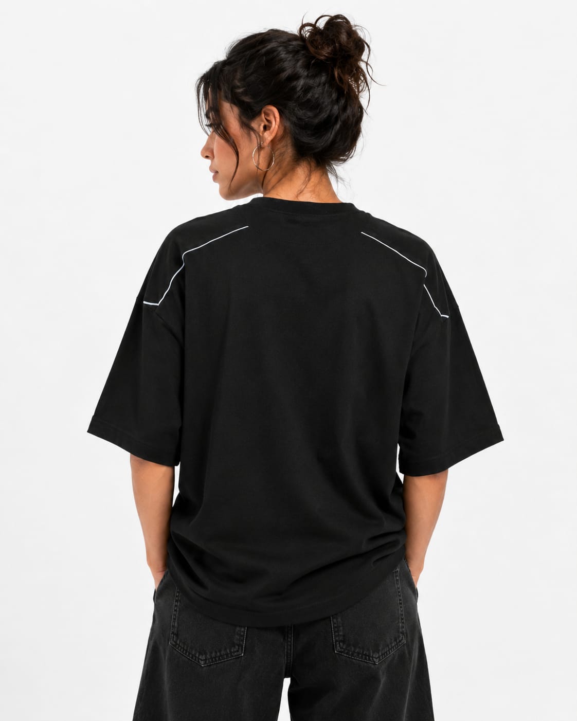 Grid 80 Oversized T-Shirt – Black