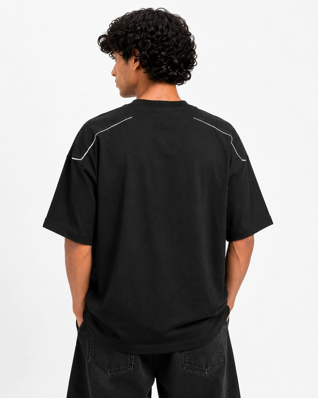 Grid 80 Oversized T-Shirt – Black