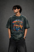 Majestic Gallery Bio Wash Oversized T-Shirt – Green