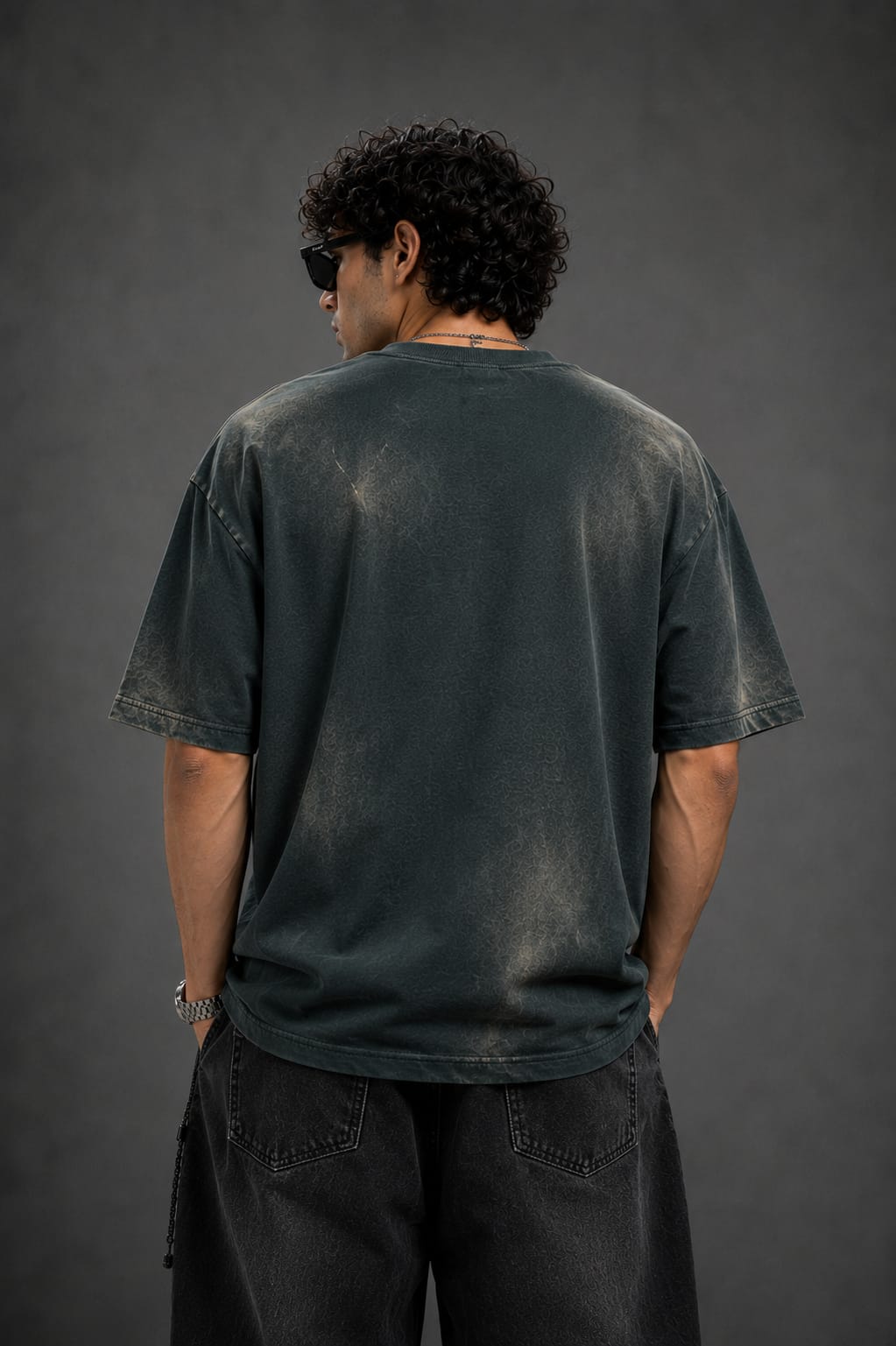 Majestic Gallery Bio Wash Oversized T-Shirt – Green