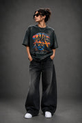 Majestic Gallery Bio Wash Oversized T-Shirt – Green