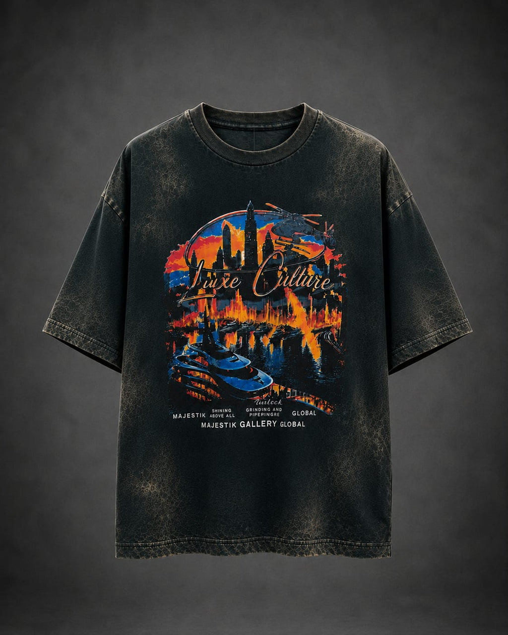 Majestic Gallery Bio Wash Oversized T-Shirt – Green