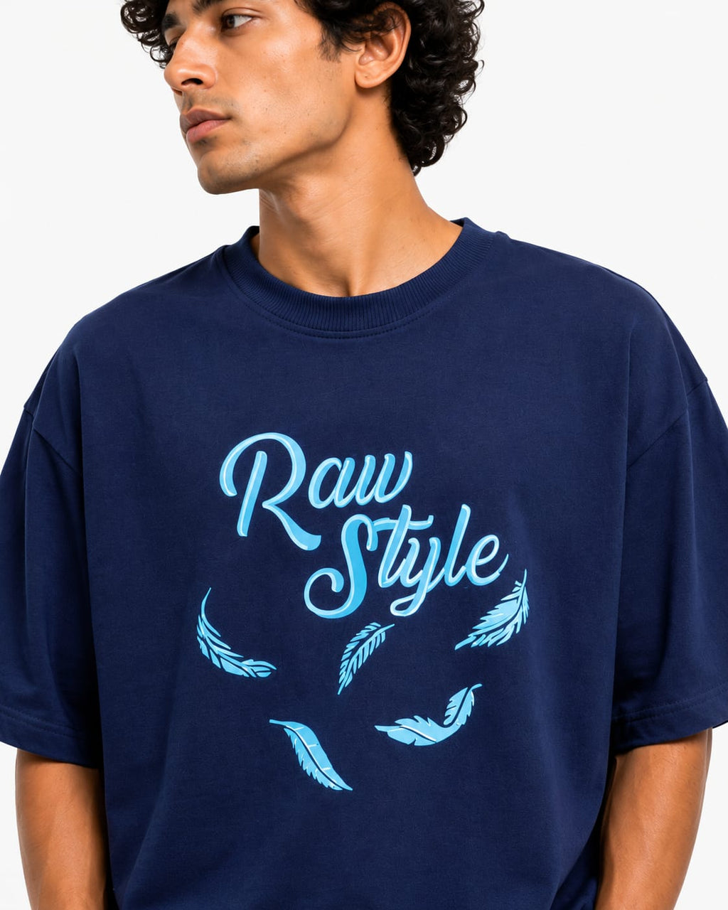 Celestial Wings Oversized T-Shirt – Navy Blue