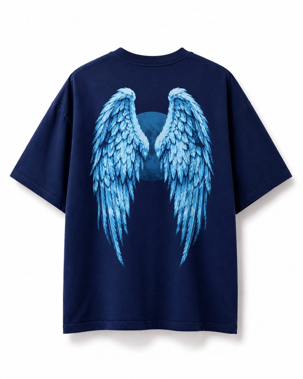 Celestial Wings Oversized T-Shirt – Navy Blue