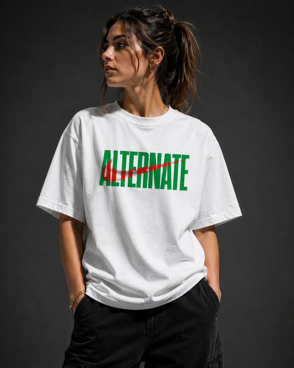 Alternate Flow Oversized T-Shirt – White