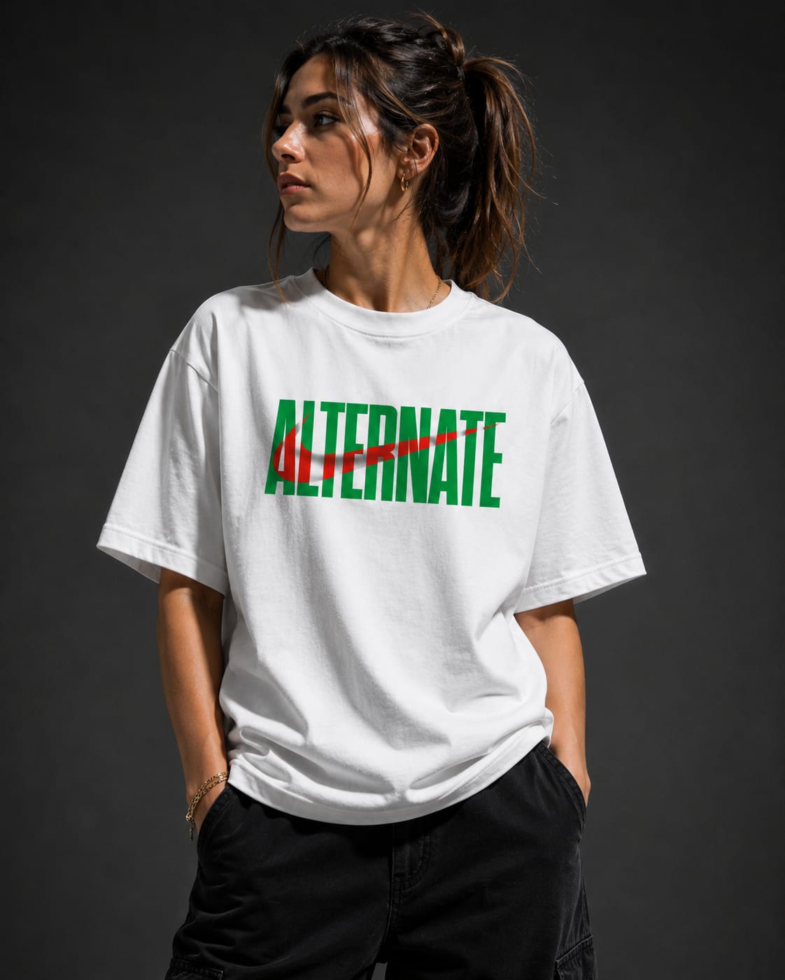 Alternate Flow Oversized T-Shirt – White