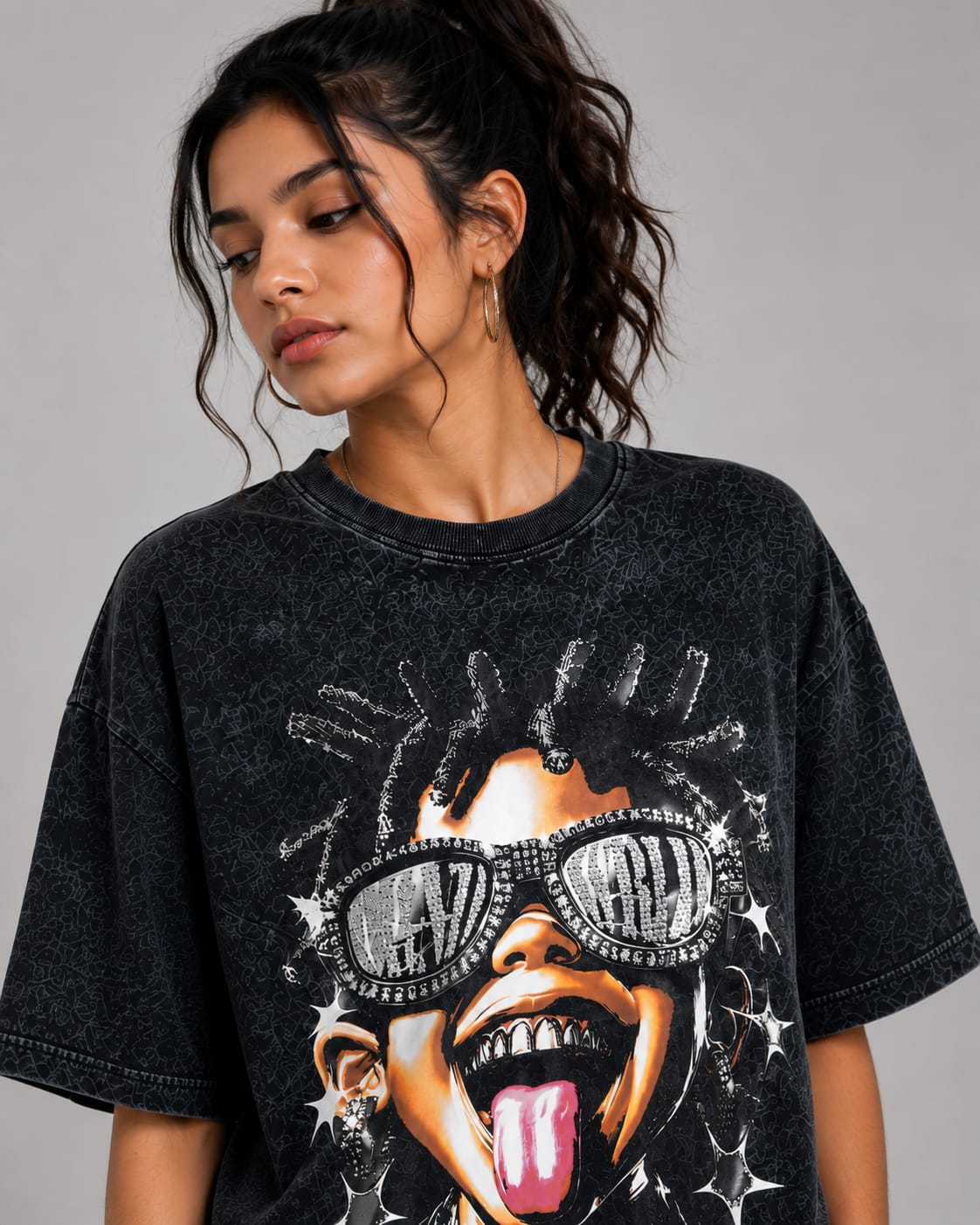 Street Rebel  Oversized T-Shirt – Black