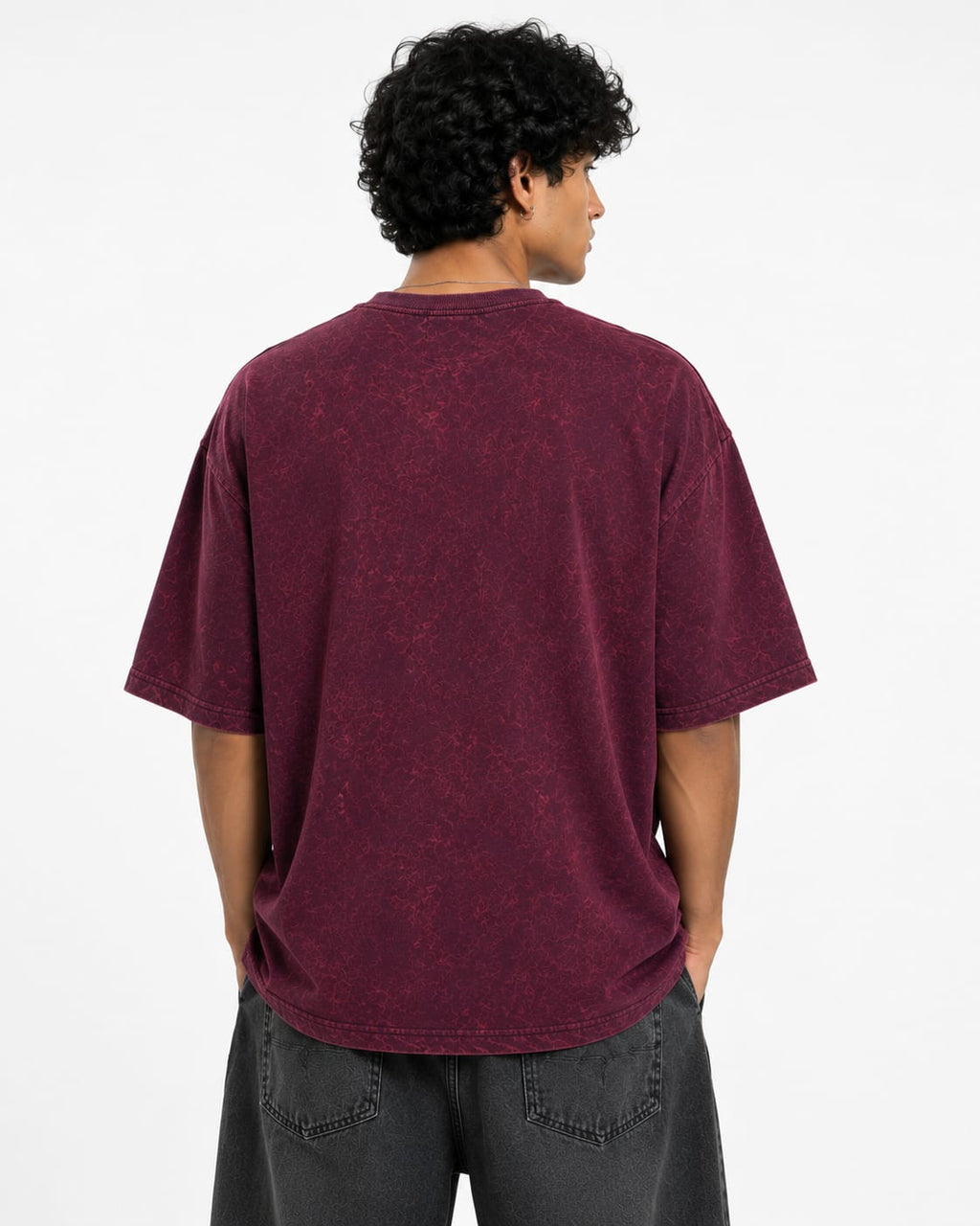 Spider Core  Oversized T-Shirt – Maroon