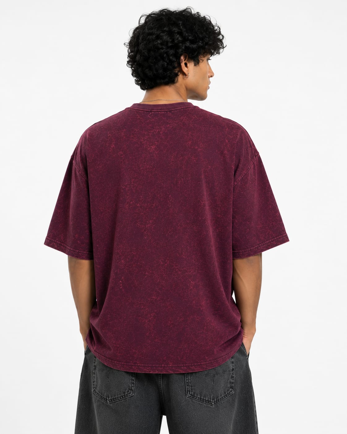 Spider Core  Oversized T-Shirt – Maroon
