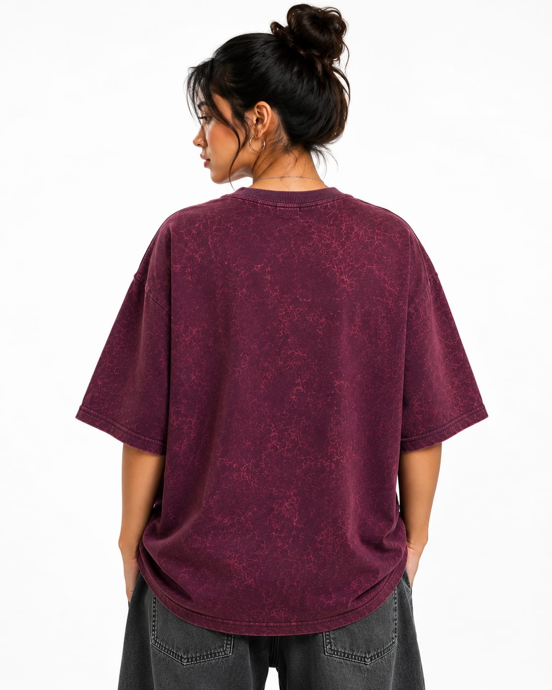 Spider Core Oversized T-Shirt – Maroon