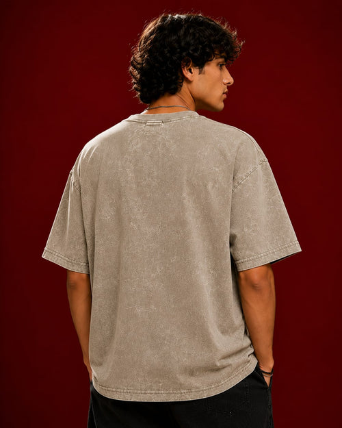 Faith Remember  Oversized T-Shirt – Beige