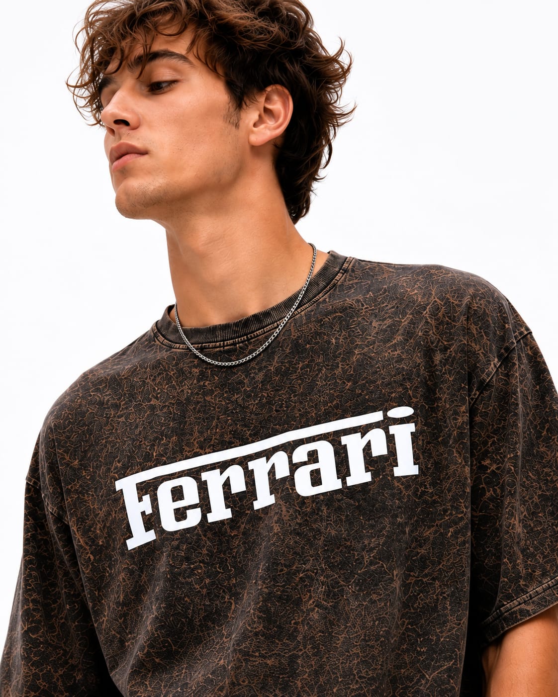 Velocity Drift  Oversized T-Shirt – Brown