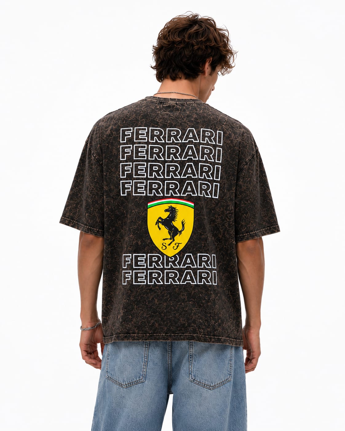 Velocity Drift  Oversized T-Shirt – Brown