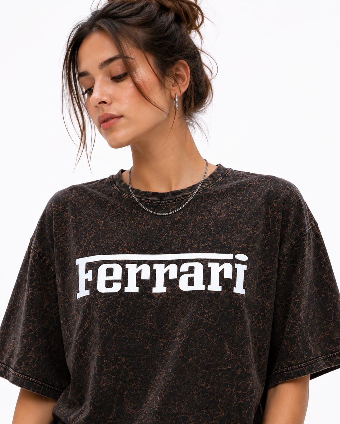 Velocity Drift  Oversized T-Shirt – Brown