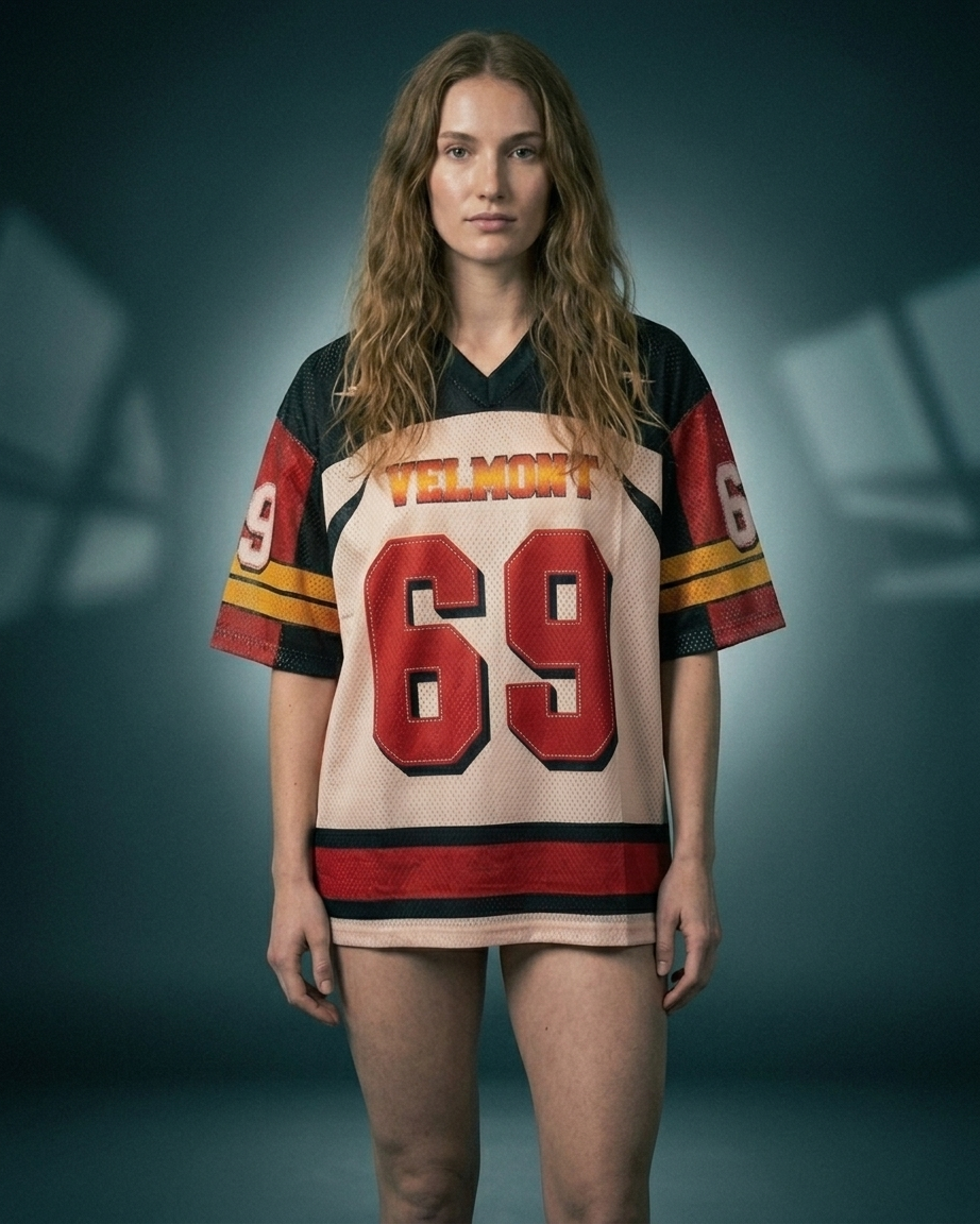 Varsity 69 Oversized Jersey – Black