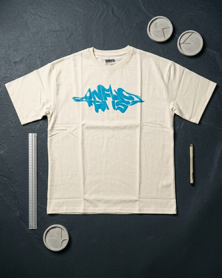 Vision Graffiti Oversized T-Shirt – Cream