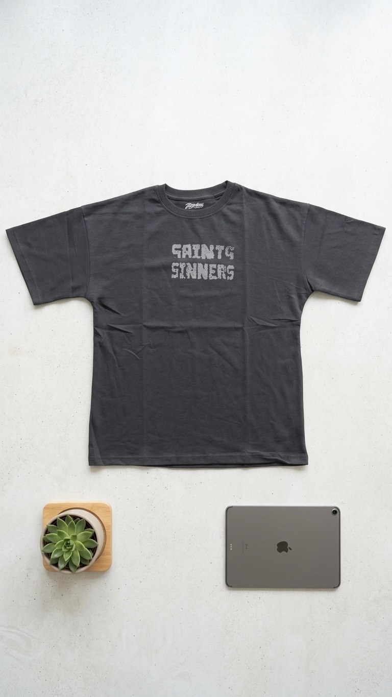 Sinners Oversized T-Shirt – Dark Grey